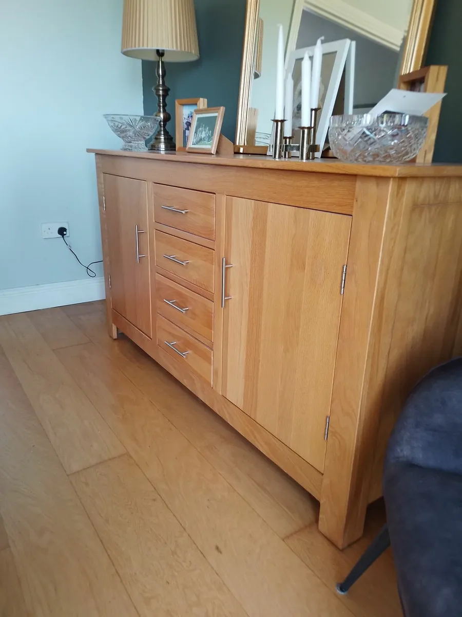 Oak Sideboard & Dining suite - Image 1