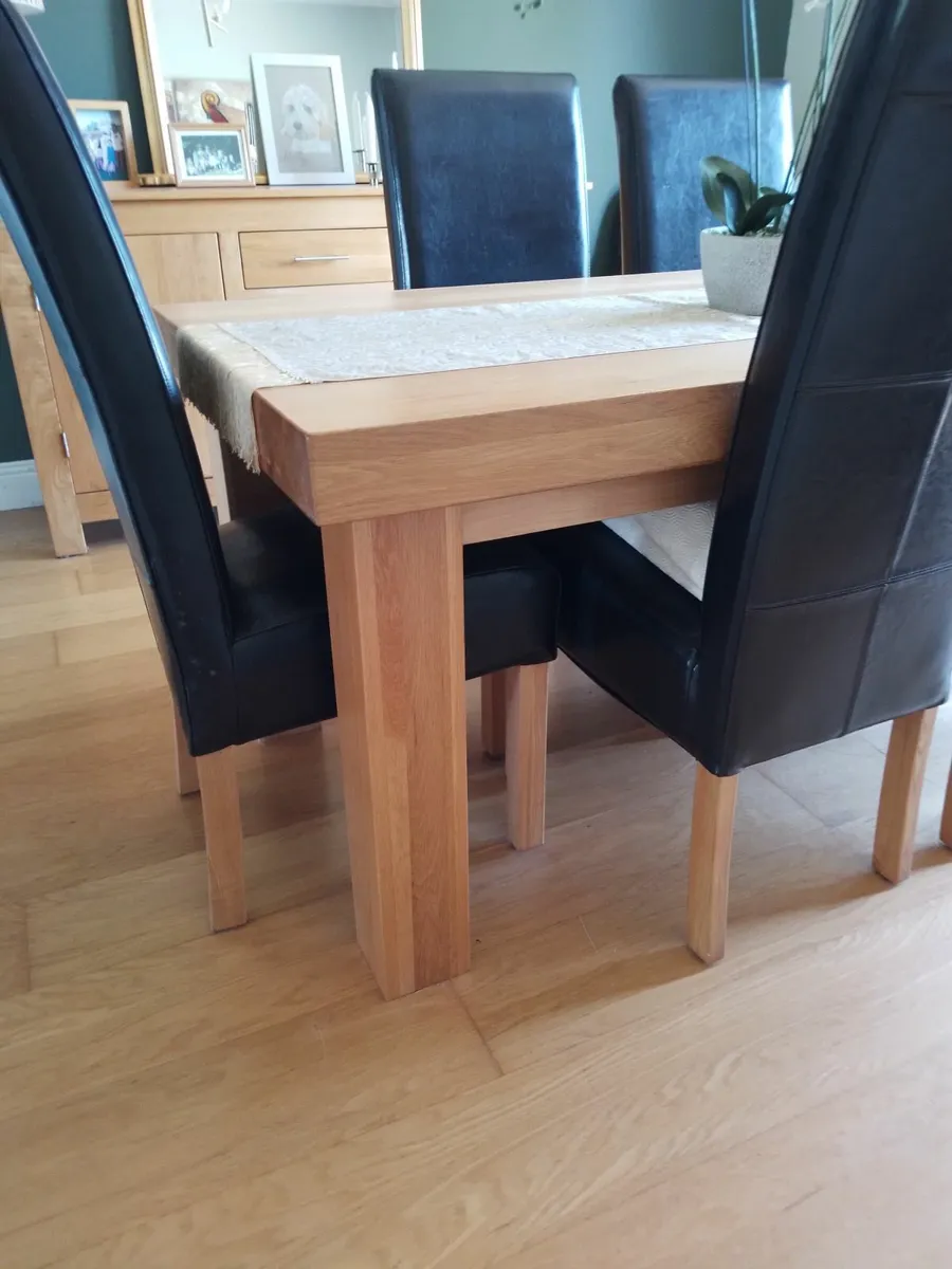 Oak Sideboard & Dining suite - Image 3