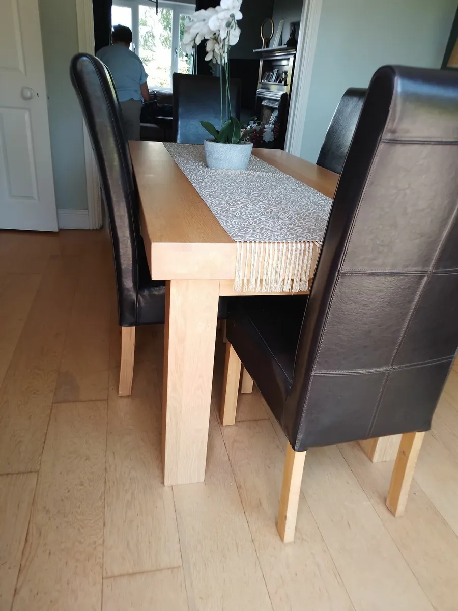 Oak Sideboard & Dining suite - Image 4
