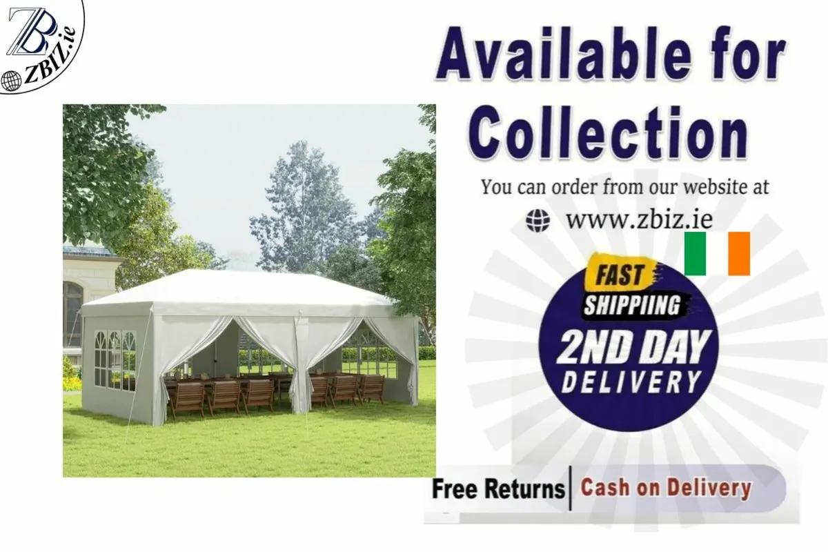 Pop-Up Gazebo 3 m x 6 m with Sides & Windows - Image 1
