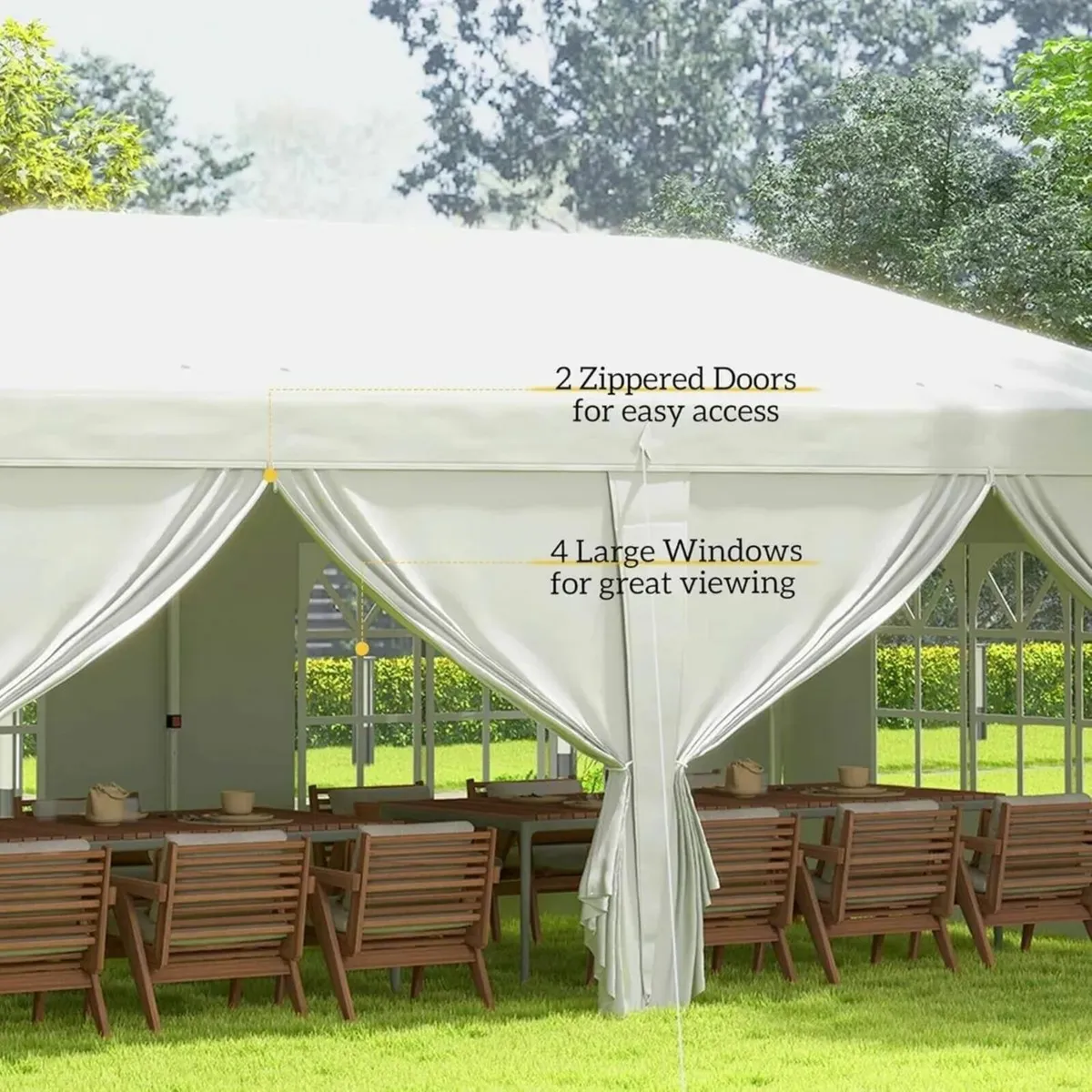 Pop-Up Gazebo 3 m x 6 m with Sides & Windows - Image 3