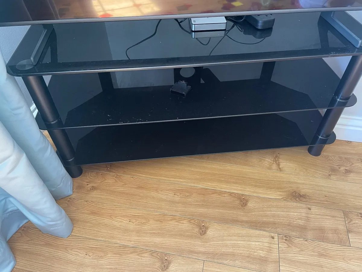 Glass tv stand