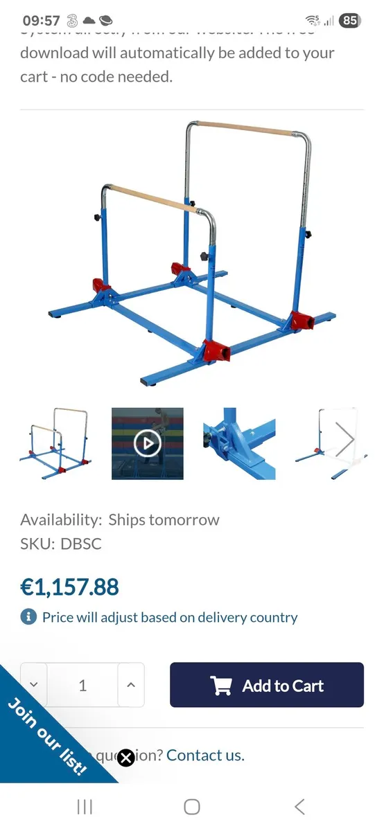 Gymnastics climbing frame - Image 1