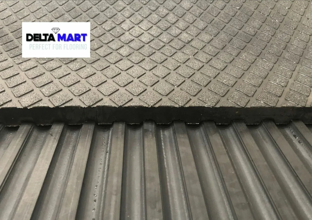 18mm Rubber Mat with Diamond Texture – 6x4ft Heavy - Image 3