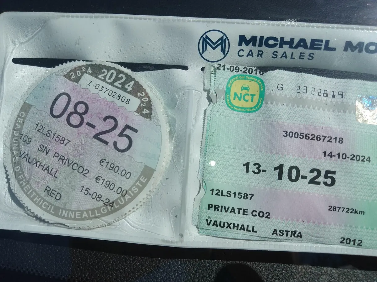 2012 ASTRA DIESEL tax end 08/25 NCT 13/10 2025 - Image 2