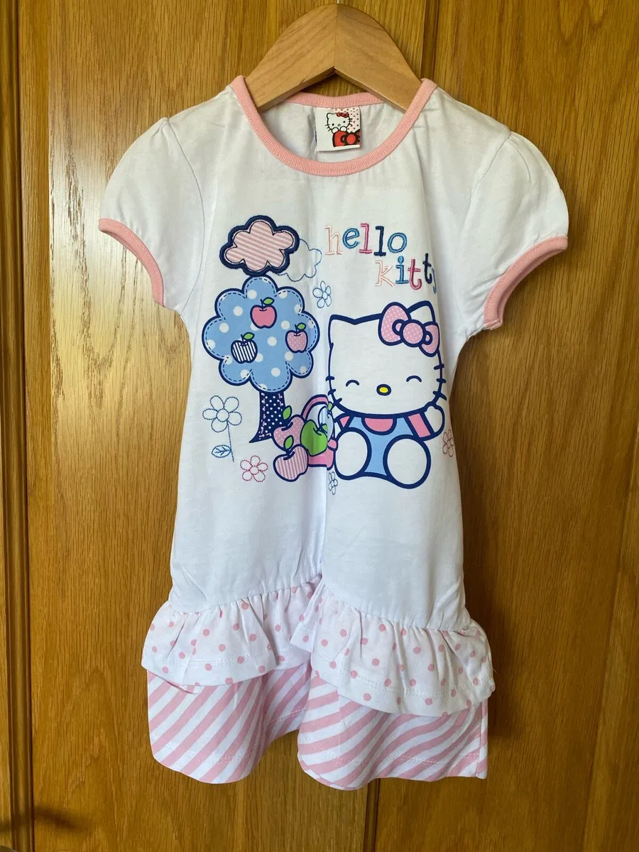 Cute Coquette Hello Kitty White & Pink Dress - Image 1