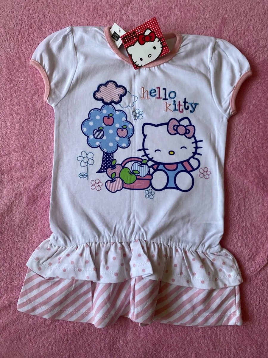Cute Coquette Hello Kitty White & Pink Dress - Image 2