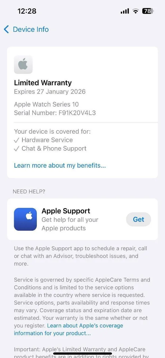 Apple Watch series 10 6mths old with warranty - Image 2