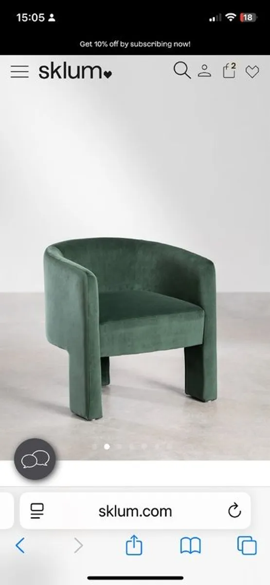 Sklum - green velvet chairs - Image 2