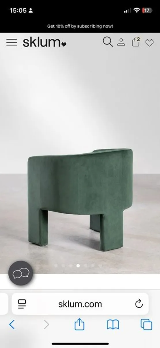 Sklum - green velvet chairs - Image 3
