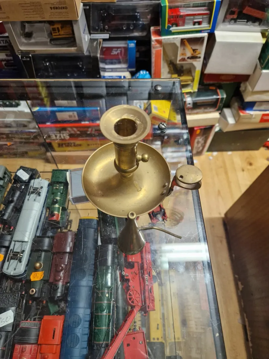 Vintage Handheld Candle Holder with Snuffer - Image 2