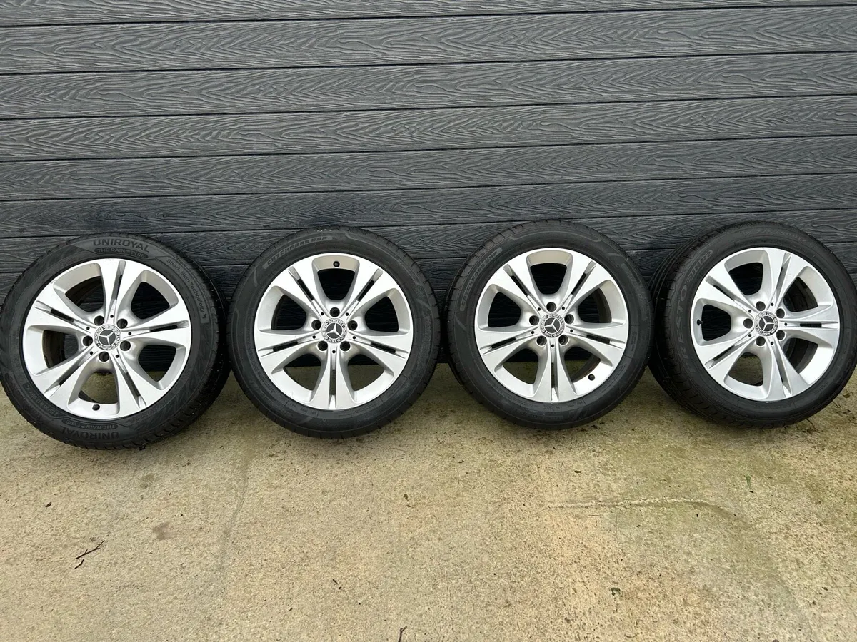 17” GENUINE MERCEDES C, CLASS ALLOY WHEELS & TYRES - Image 2