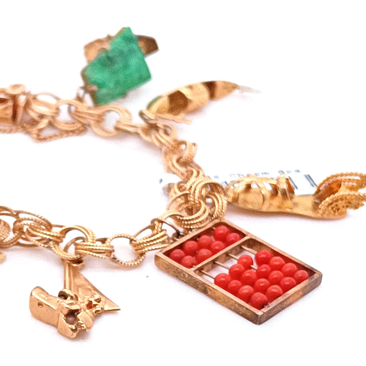 Vintage 14k /18k Charm Bracelet - Image 2