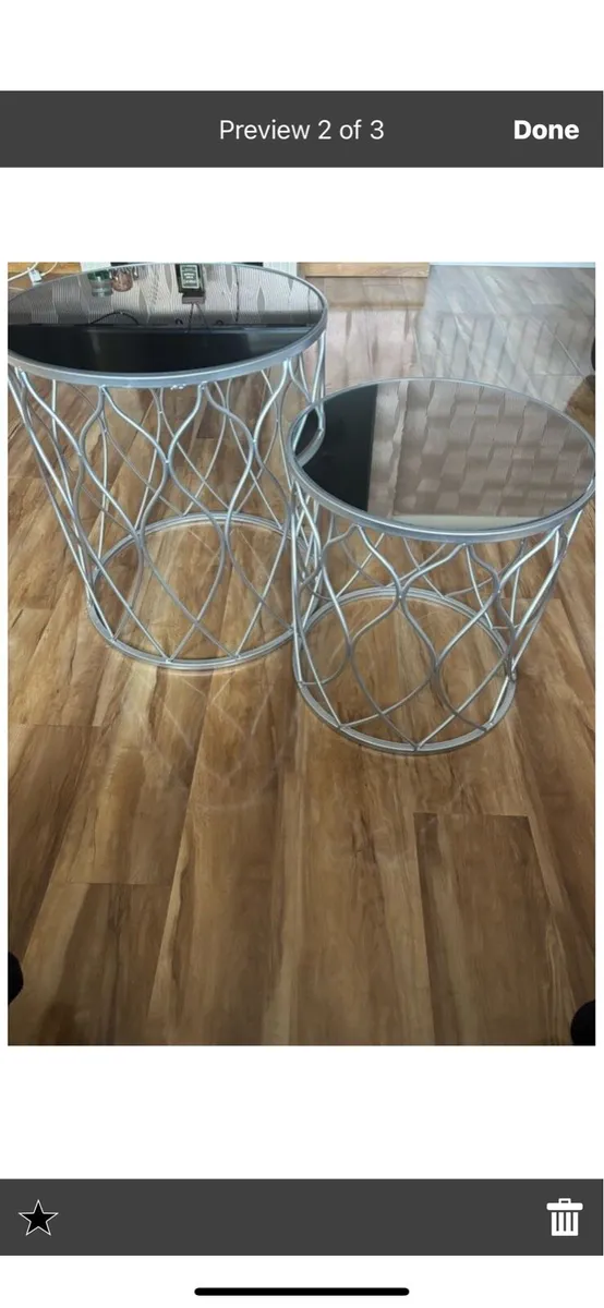 Nest of mirrored coffee tables  x2 - Image 2