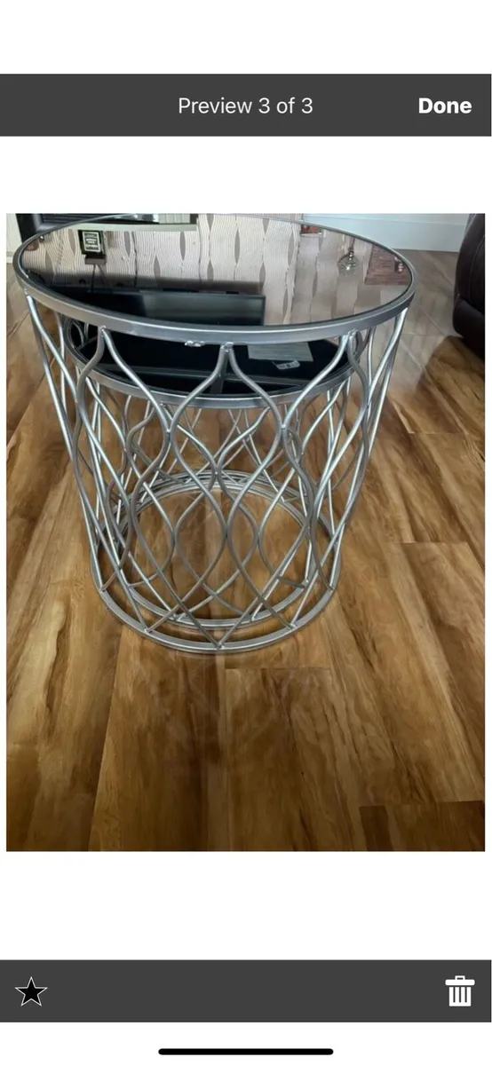 Nest of mirrored coffee tables  x2 - Image 3