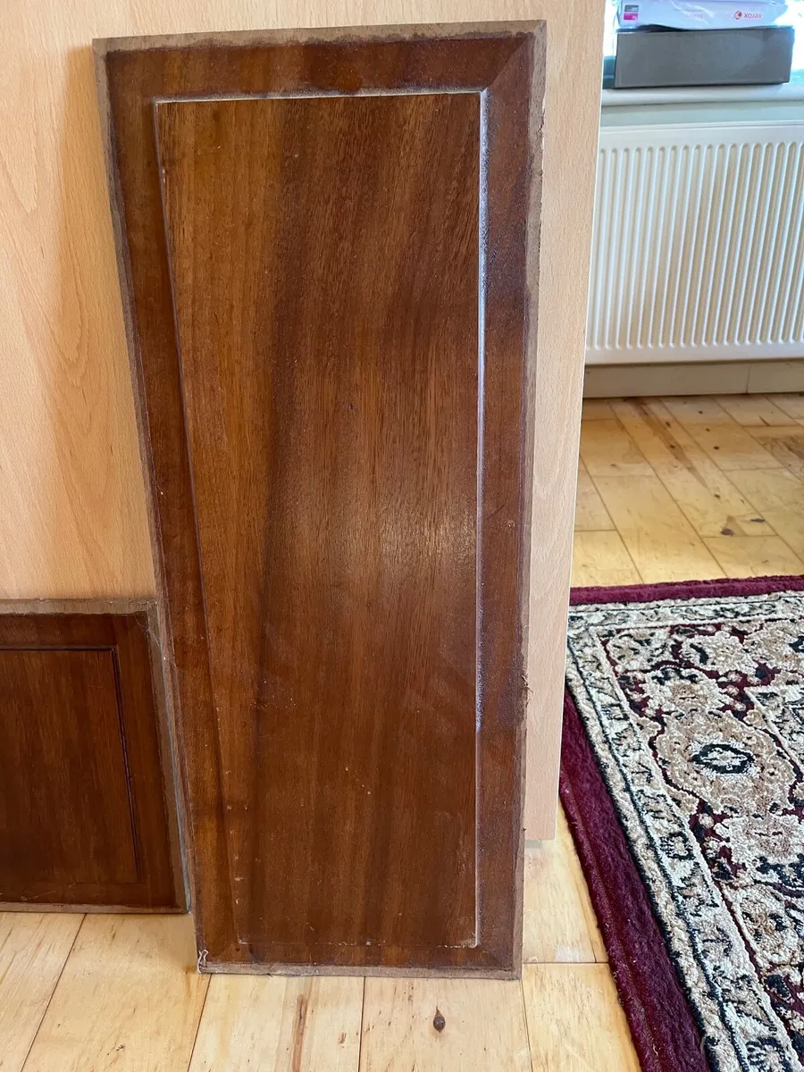Solid teak wood door panels & stained glass panels - Image 3
