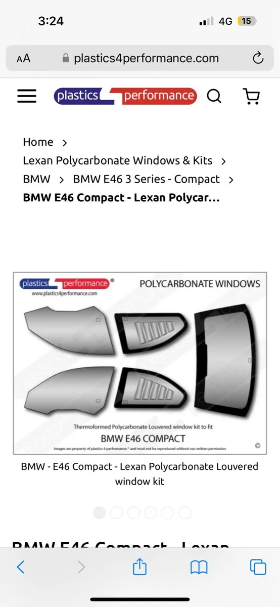 Bmw e46 compact window kit - Image 1
