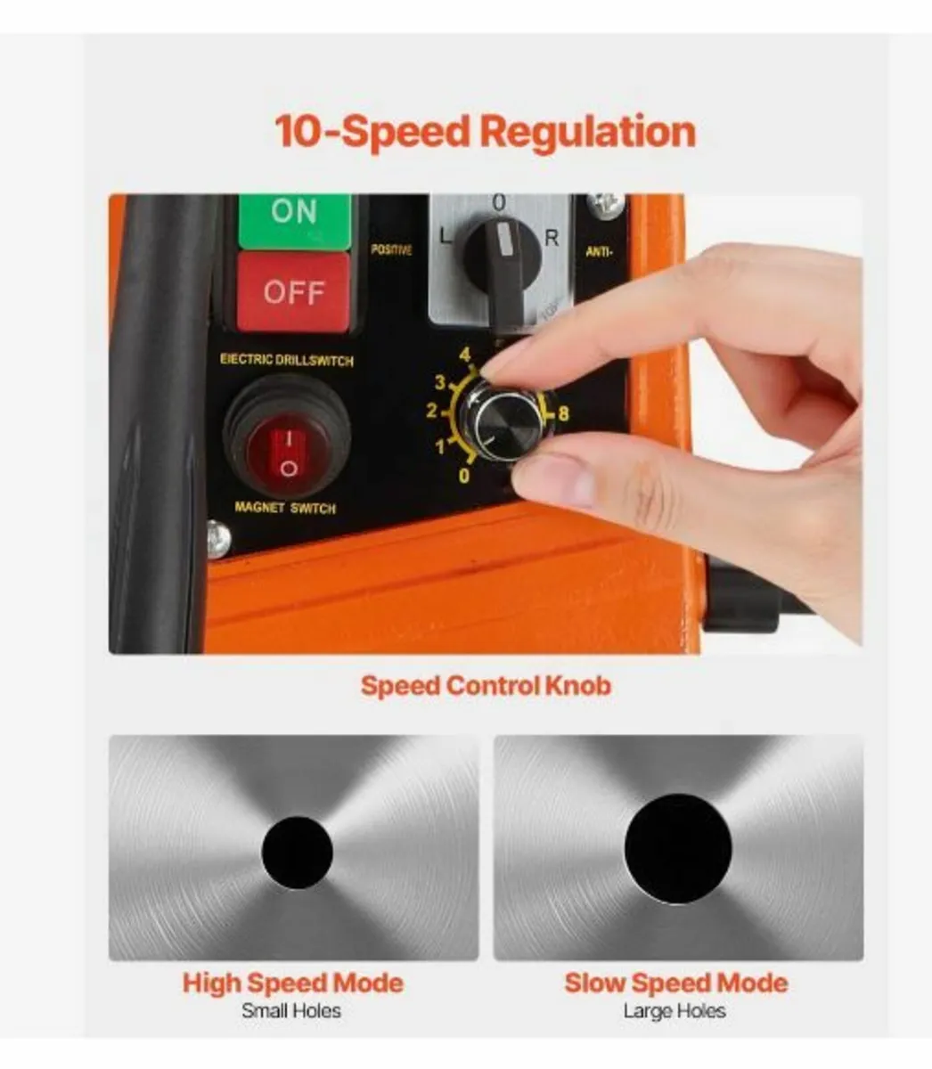 Magnetic Drill 1450W 2810 lbf Portable Mag Drill - Image 2