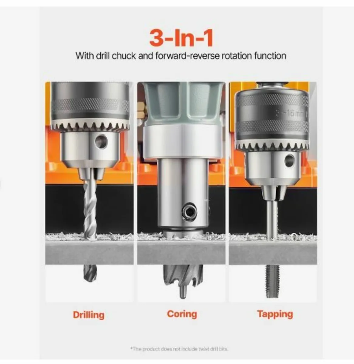 Magnetic Drill 1450W 2810 lbf Portable Mag Drill - Image 3