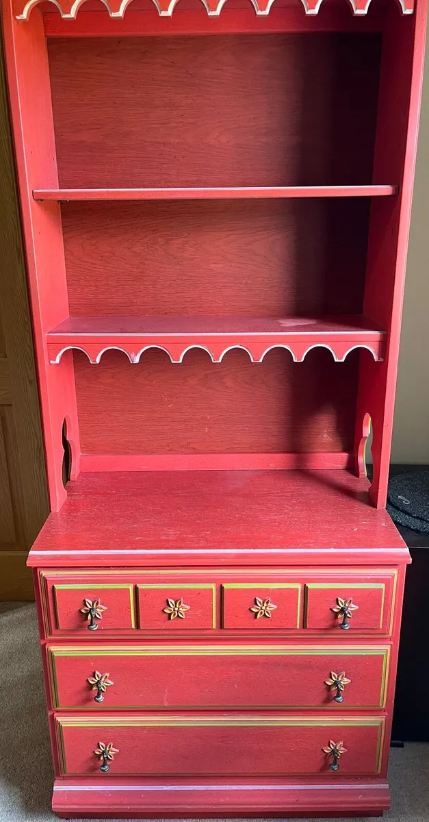 Antique unique wooden 3 drawer cabinet - Image 1