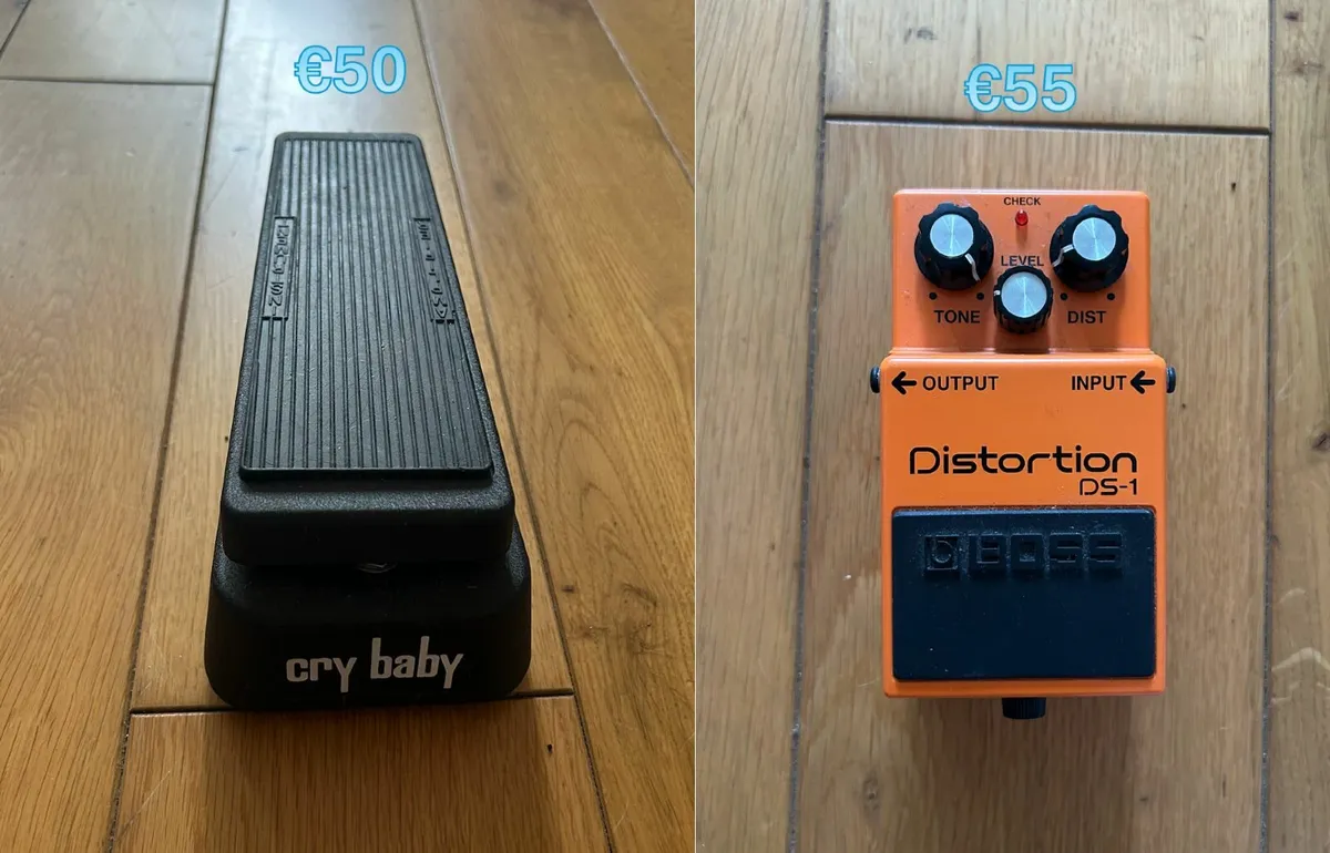 Guitar Pedals - Dunlop Crybaby & Boss Distortion - Image 1