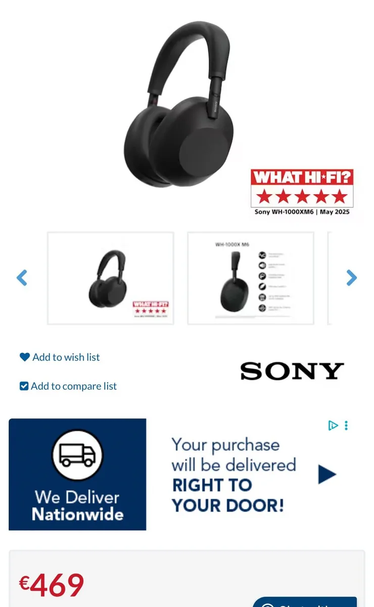 Sony WH-1000XM6 Headphones - Image 4