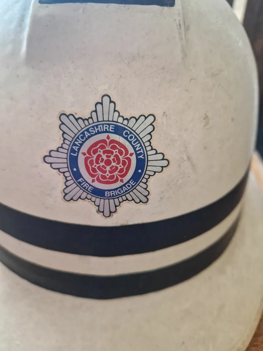 Vintage Fire Mans Helmet - Image 3