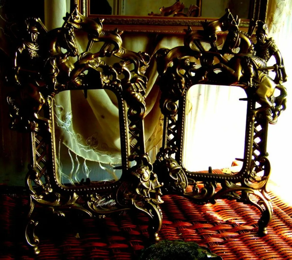 Paior Of Substantial Brass Photo Frames - Image 3