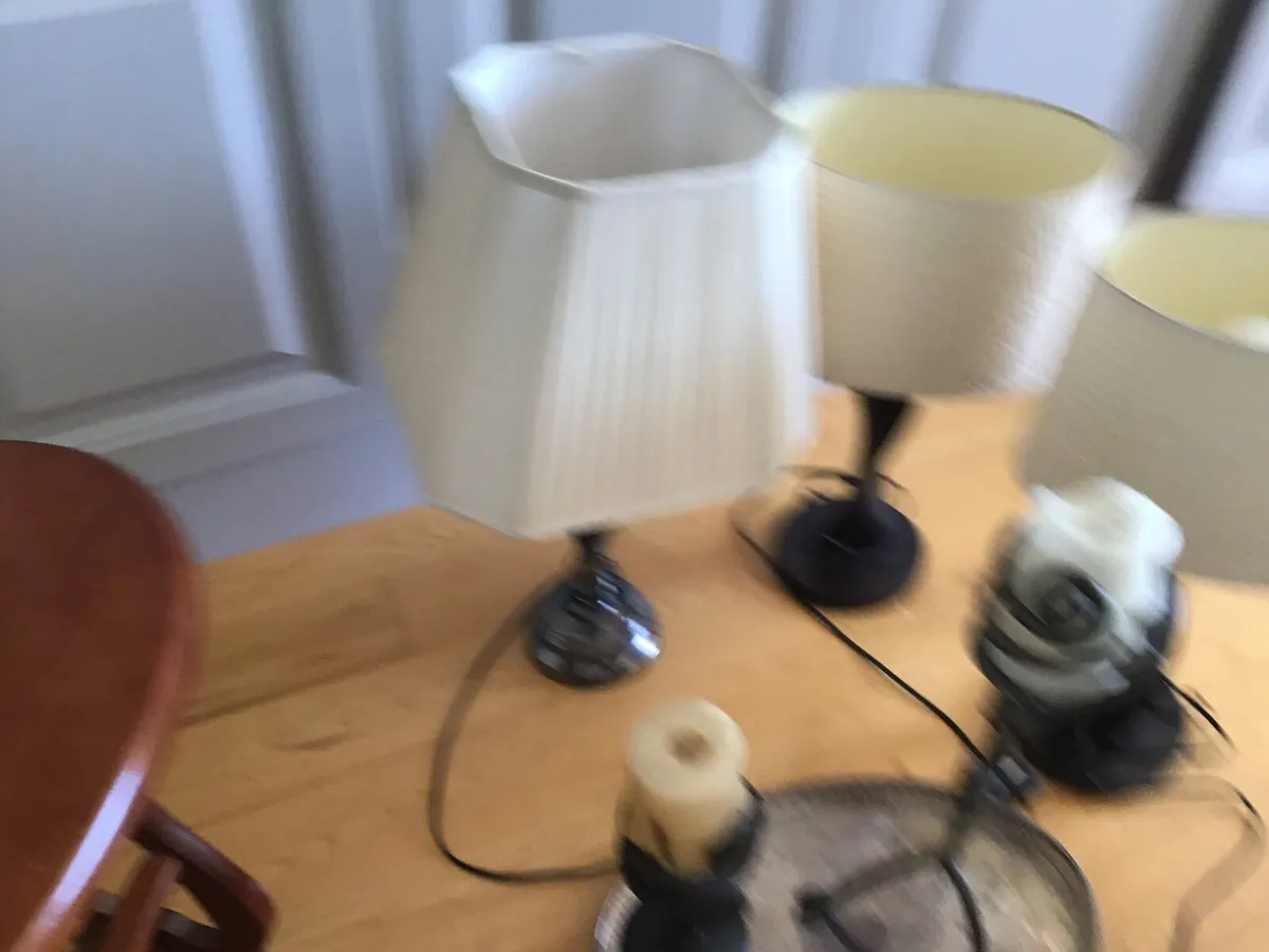 DIY bits    side table  3 super Table lamps , - Image 1