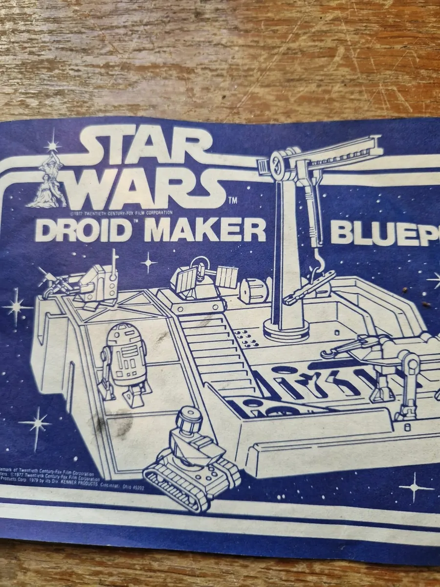 Vintage Star Wars Droid Factory Blue Prints - Image 1