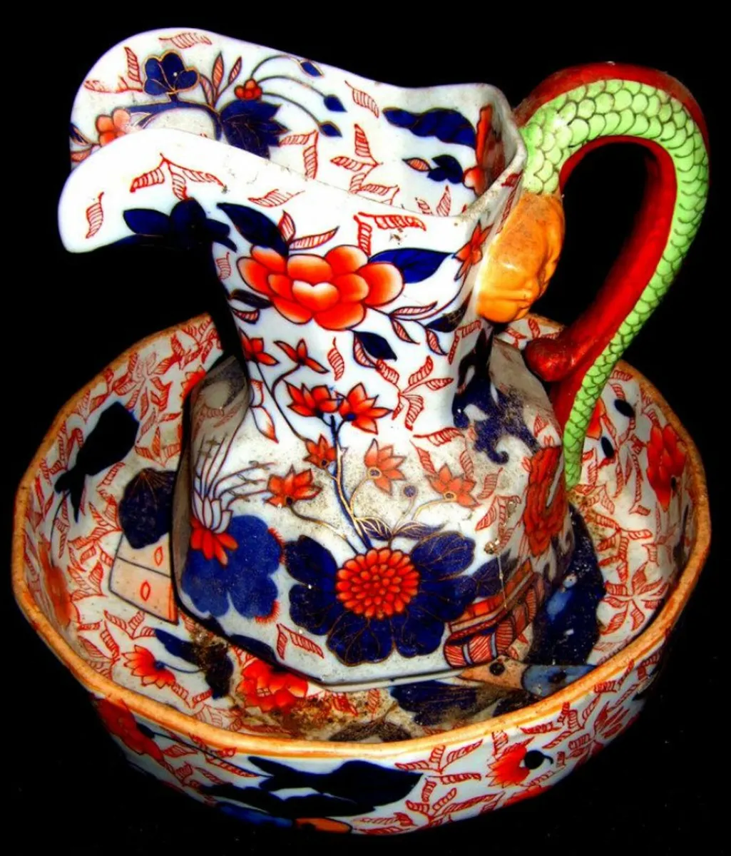 Vintage Ringtons Imari Pattern Jug & Bowl - Image 1