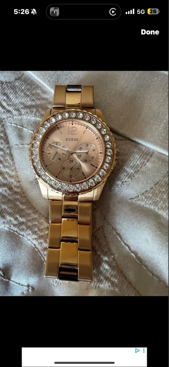 Ladies Gold Guess Watch - Image 1