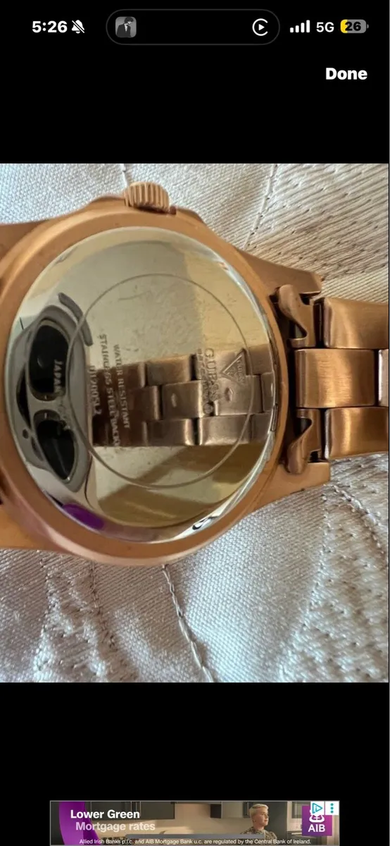 Ladies Gold Guess Watch - Image 2