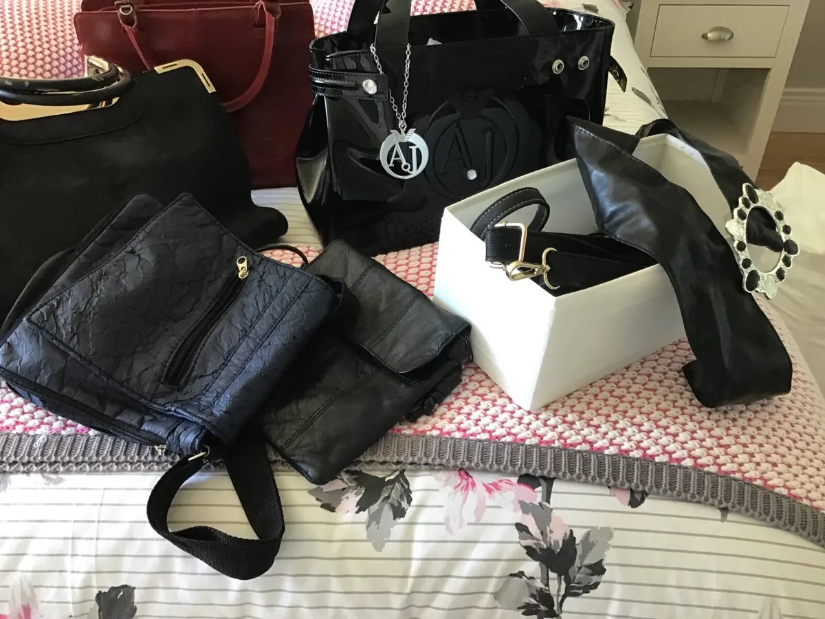 Leather patent Armani bag plus 3 leather bags - Image 3