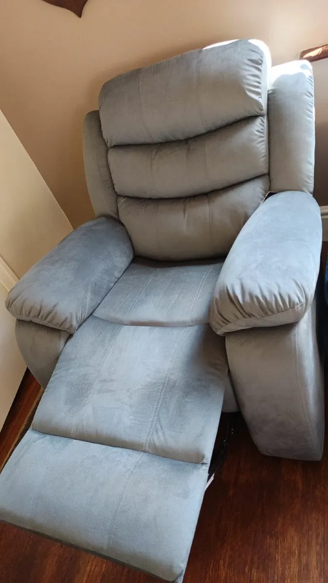 Single Chair Fabric Recliner Sofa - grey - Image 1