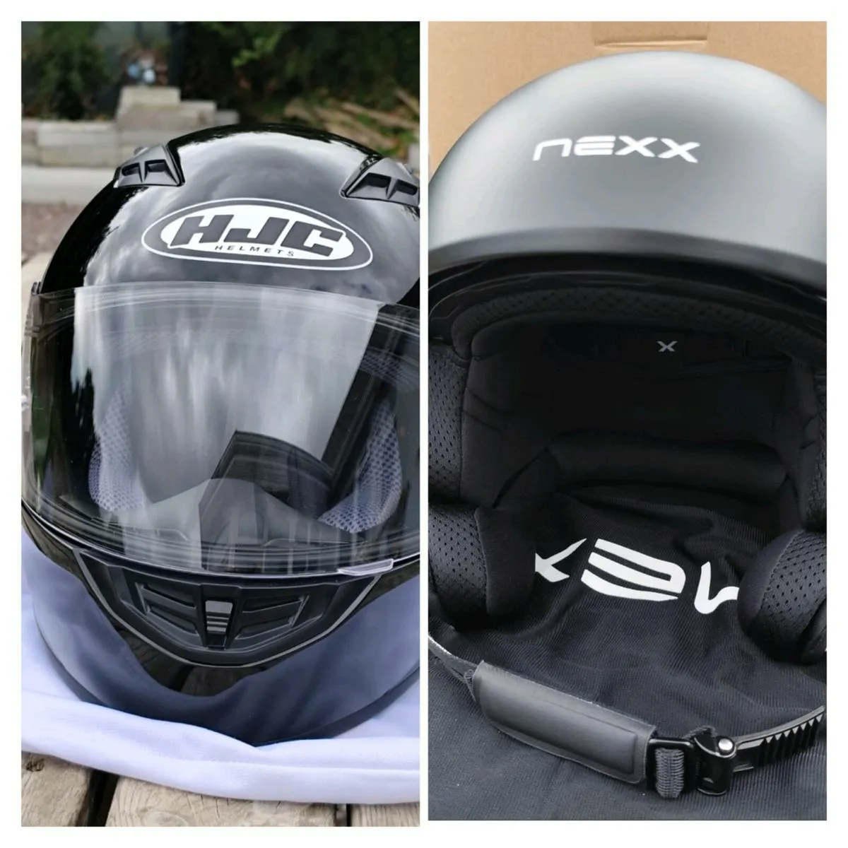 2 helmets, HJC & NEXX size M - Image 1