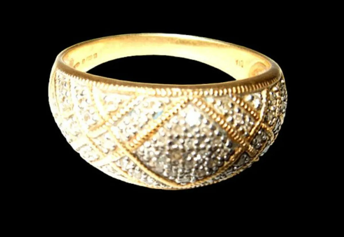 Vintage 18ct Gold/Diamond Unisex Ring - Image 4