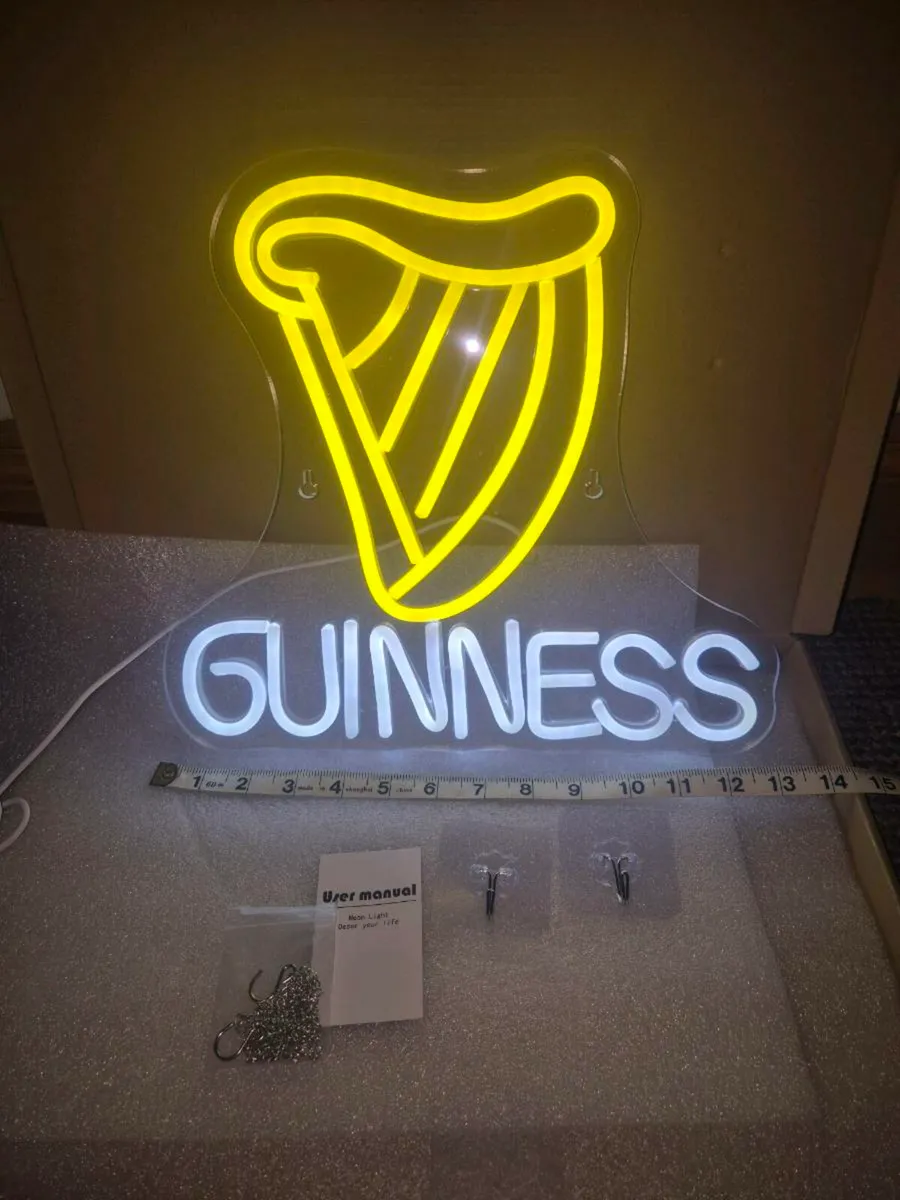 Guinness Irish stout electric neon sign brand new - Image 1