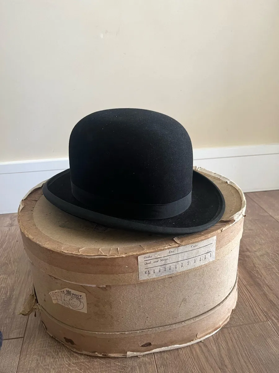 Antique 1928 Dated Woodrow Dublin Bowler hat - Image 3