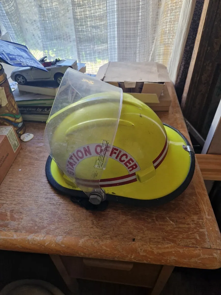 Vintage Fireman's Helmet - Image 4