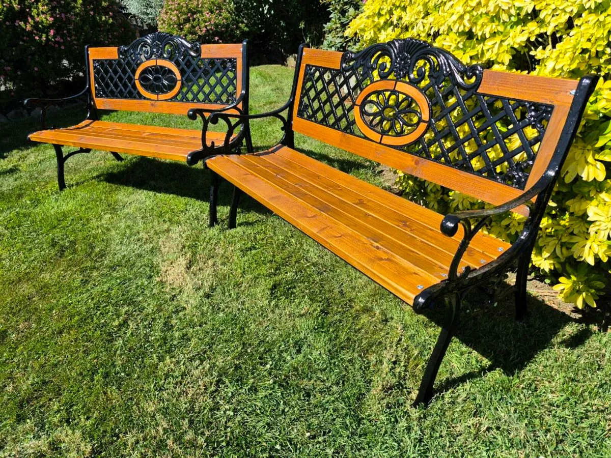 Cast iron Garden benches - Image 2