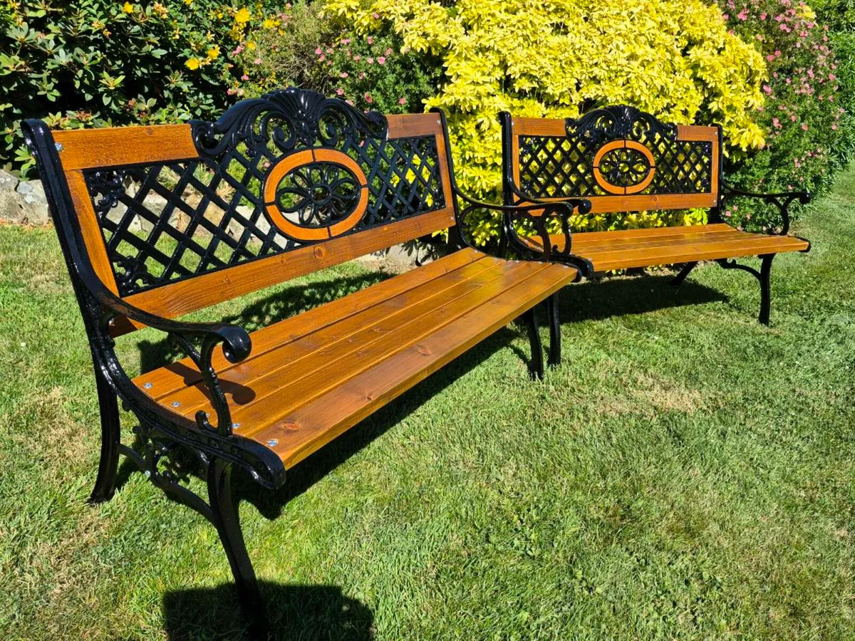 Cast iron Garden benches - Image 3
