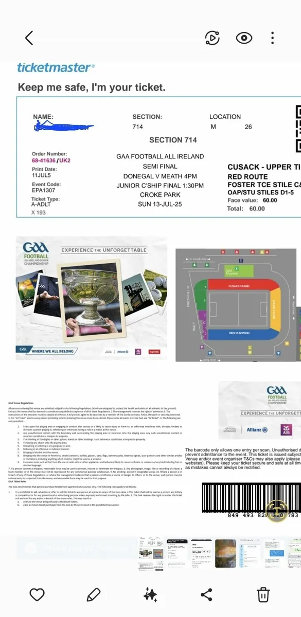 Tickets Donegal v Meath All Ireland Semi Final - Image 2