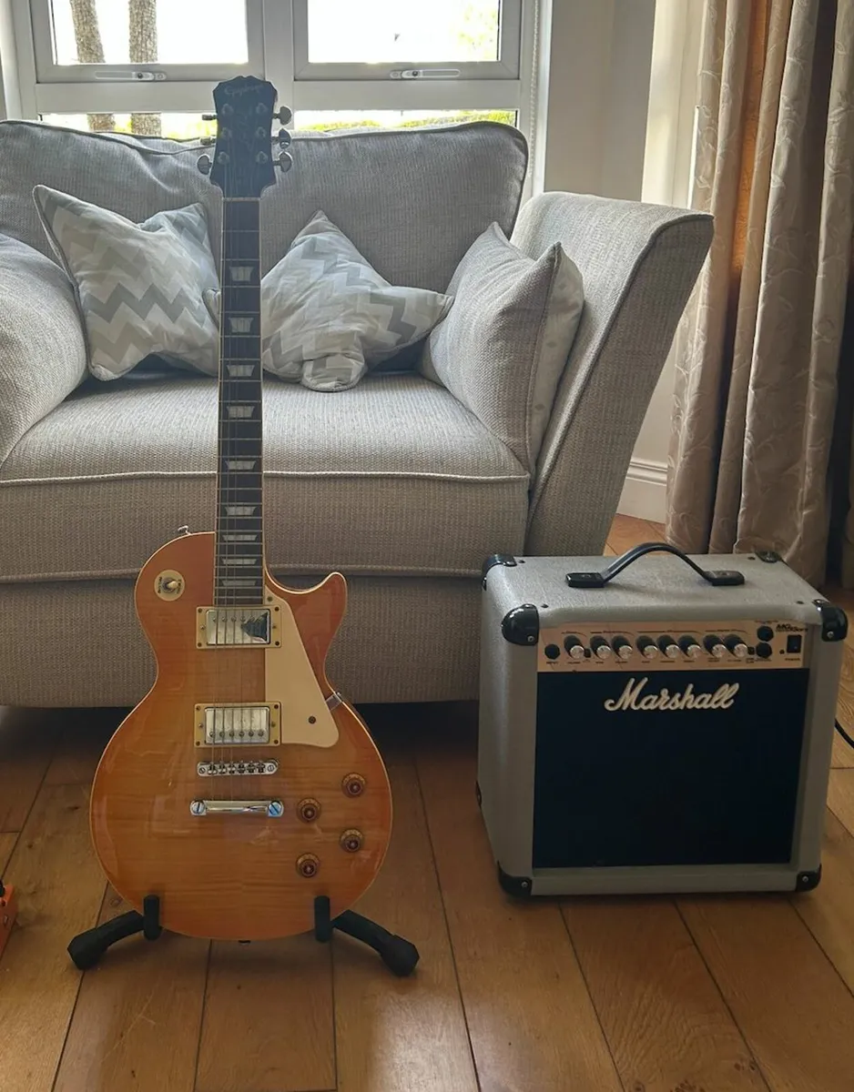 Epiphone Les Paul | Marshall Amplifier | Hard Case - Image 1