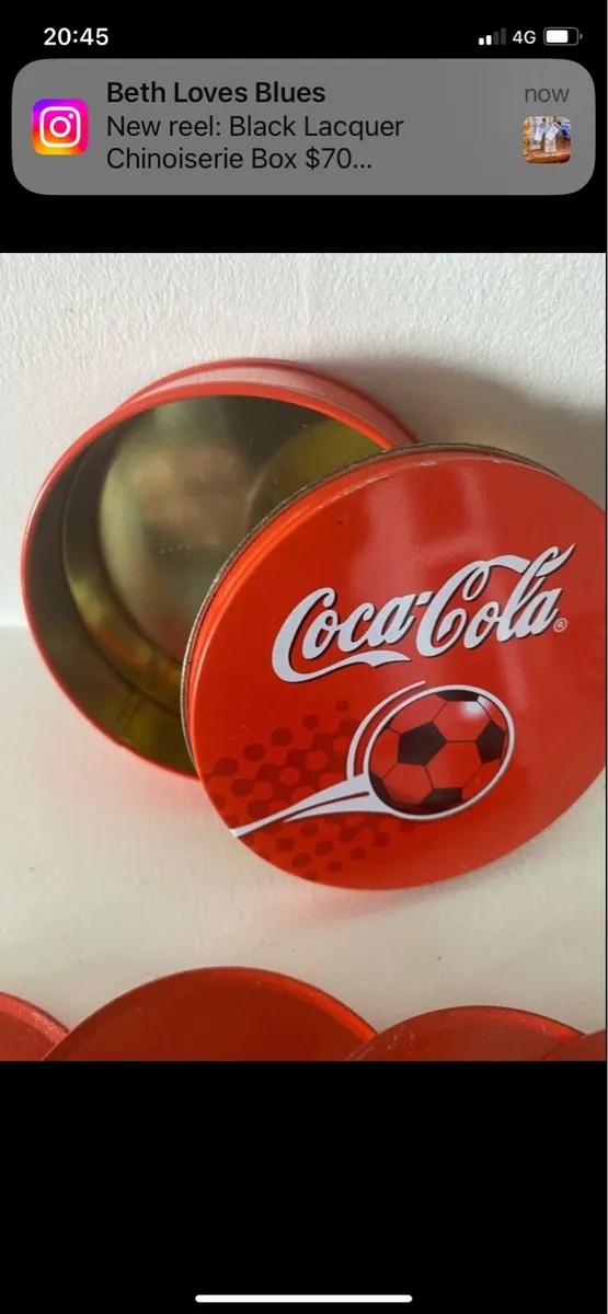 Coca Cola Metal Football Coaster Set - Image 3