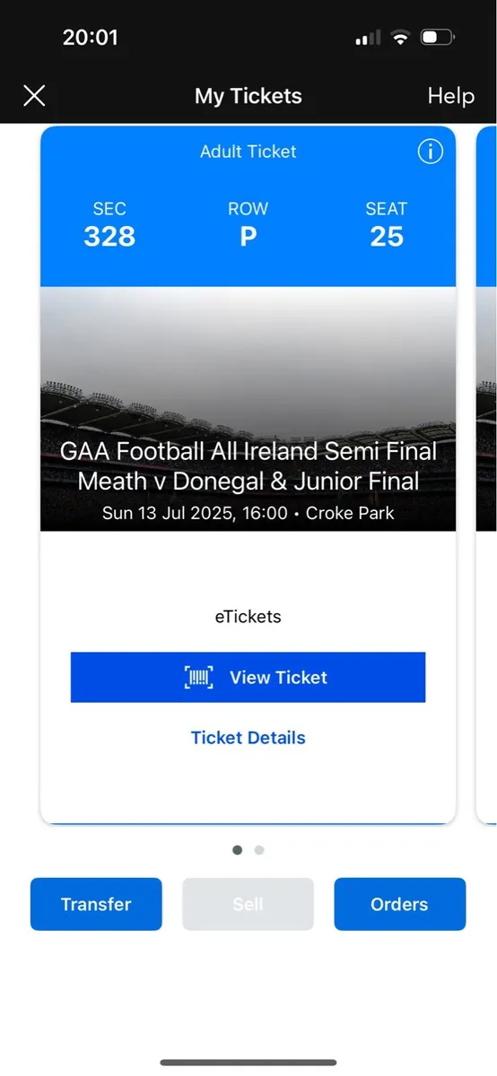 Meath vs Donegal 2 x Tickets for sale - Image 2