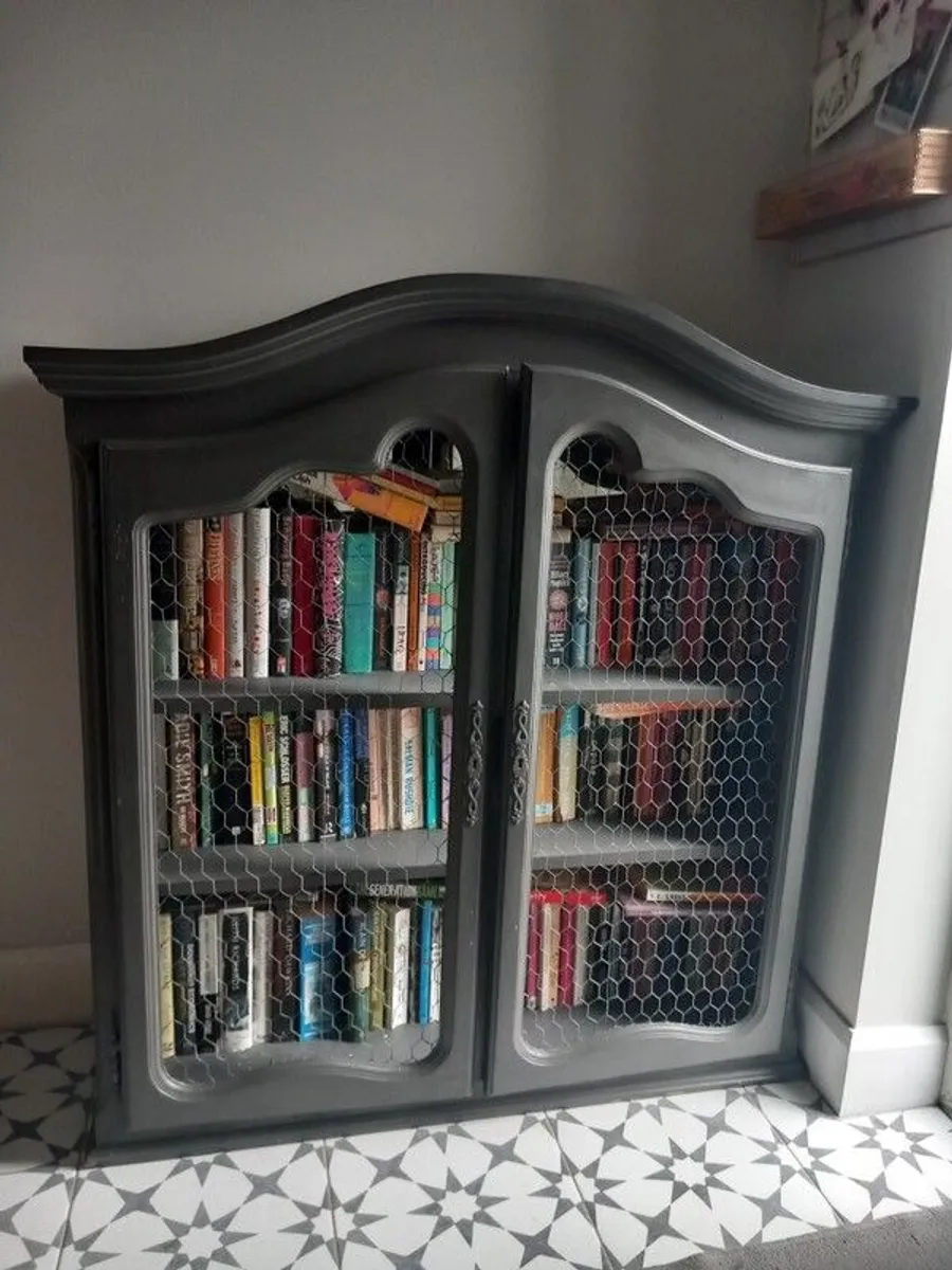 Upcycled bookcase, dresser, sideboard, dark grey - Image 2