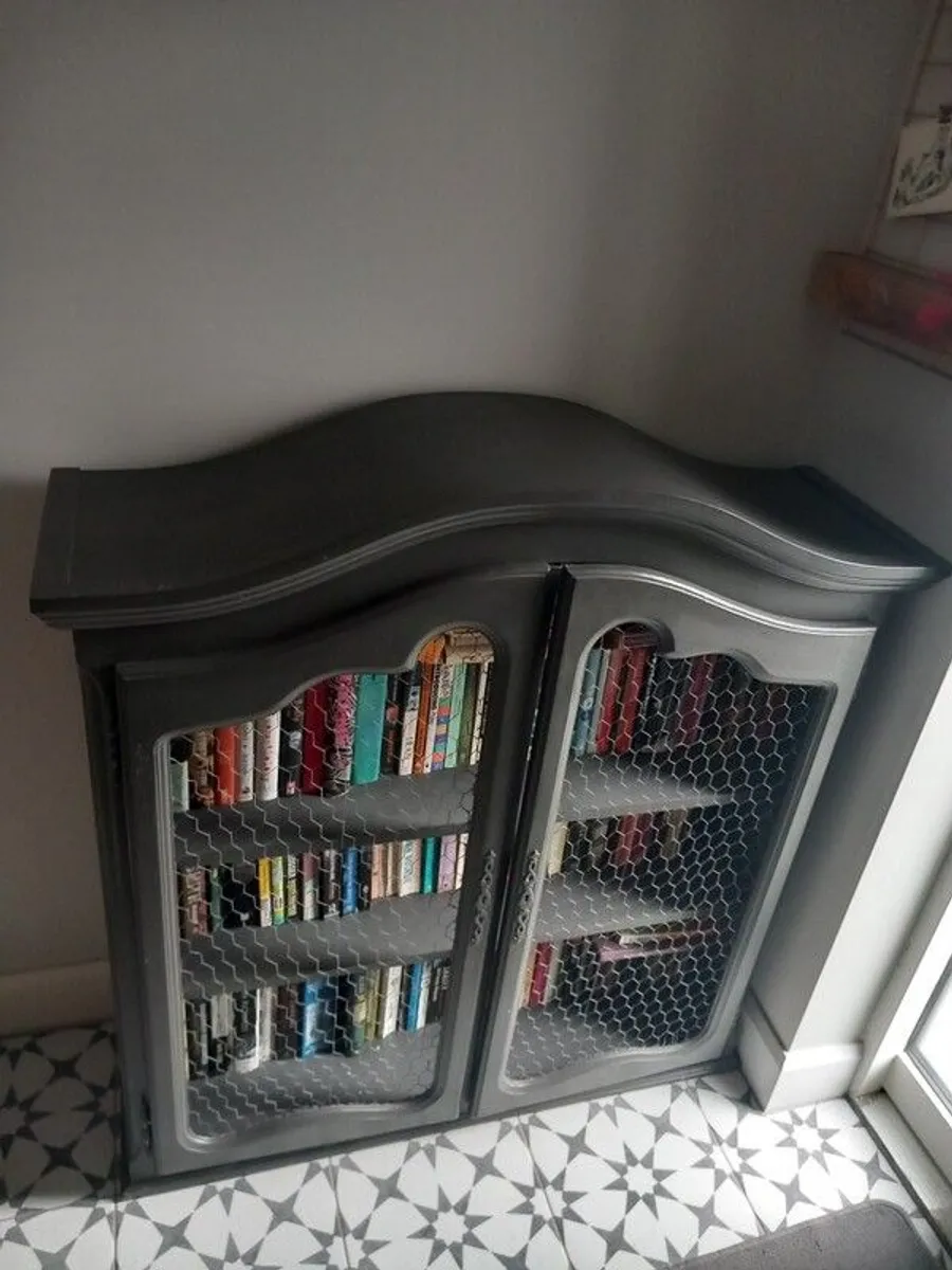 Upcycled bookcase, dresser, sideboard, dark grey - Image 3