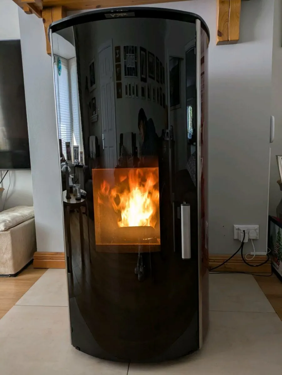 Wood Pellet Boiler Stove and Mantle - Image 4