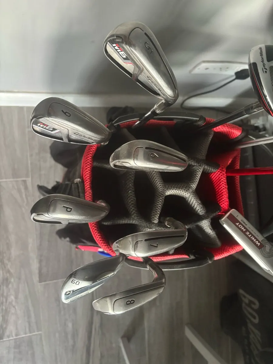 Taylormade Golf Clubs and Electric Trolley - Image 1